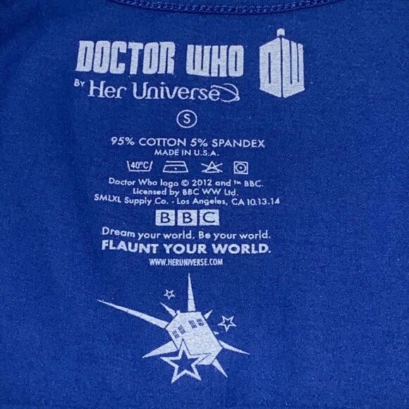 Doctor Who By Her Universe Tardis Police Public Call Box Dress Size Small - Picture 9 of 11